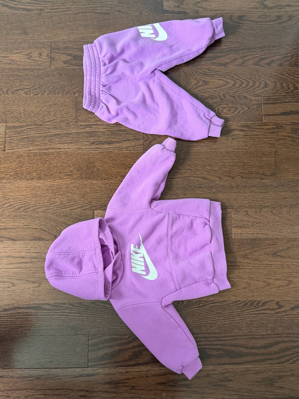 Nike Toddlers Lavender Purple Hoodie & Joggers Set with Swoosh